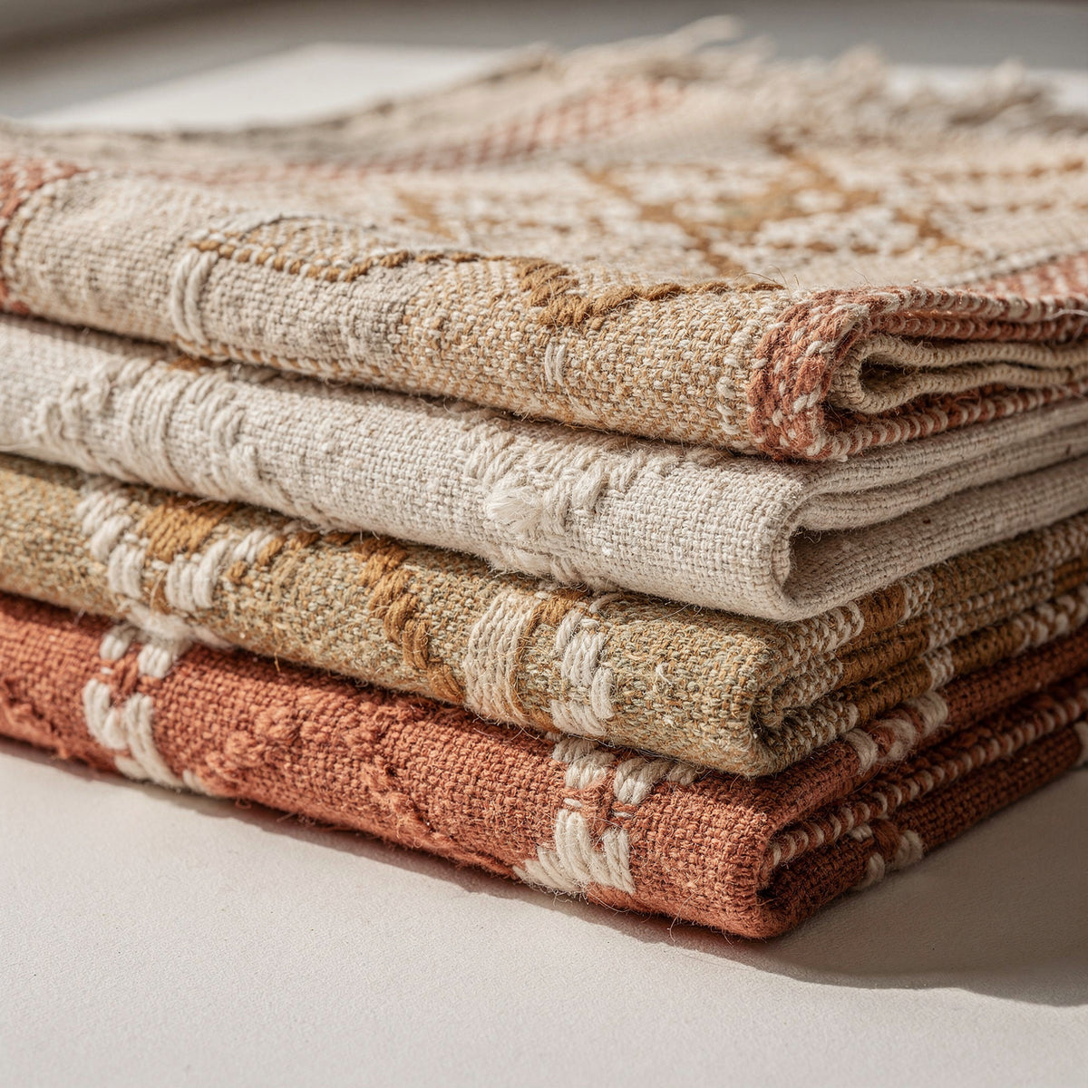 Folded natural fabrics